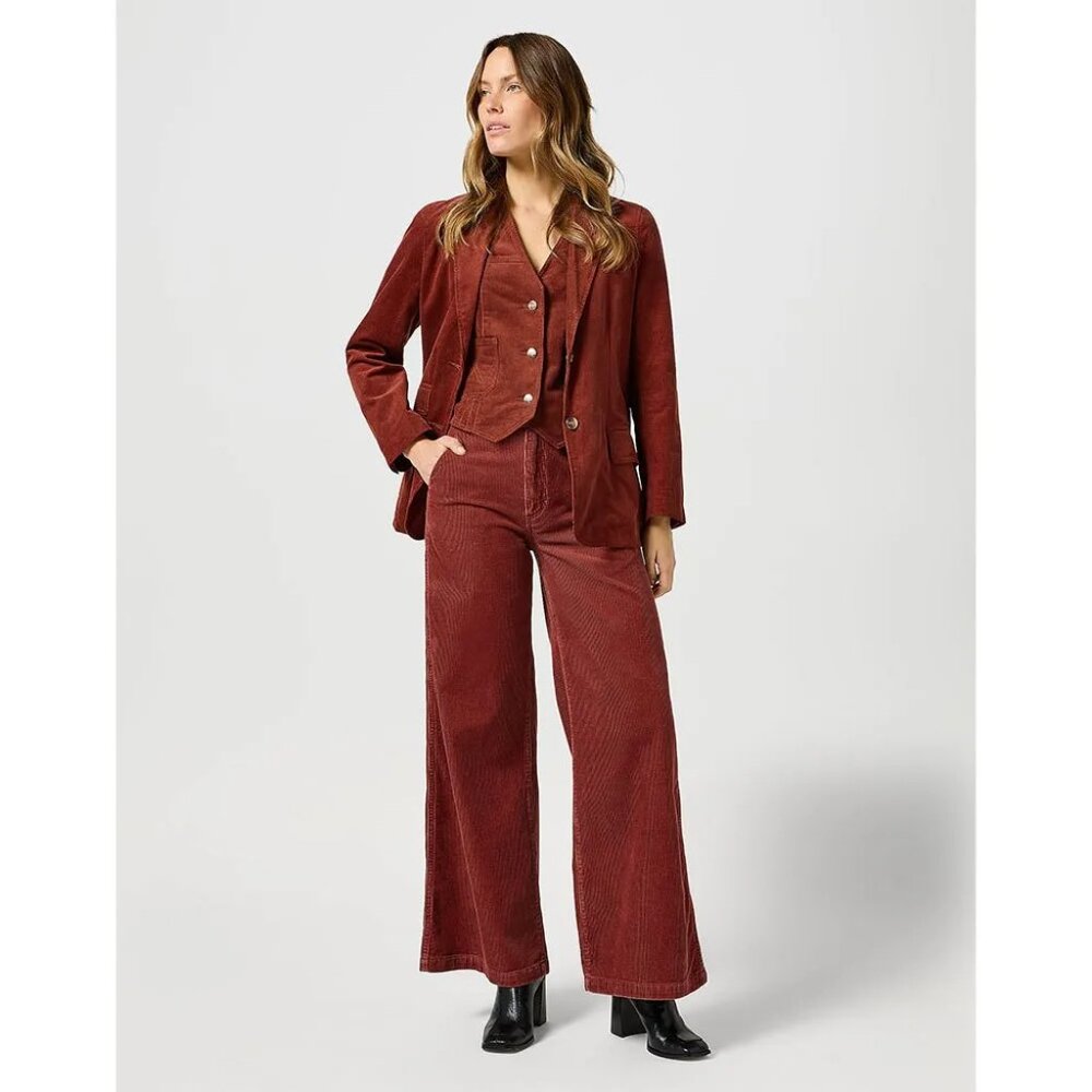 Wrangler Corduroy Western blazer in Madder Brown / Red color Size Large